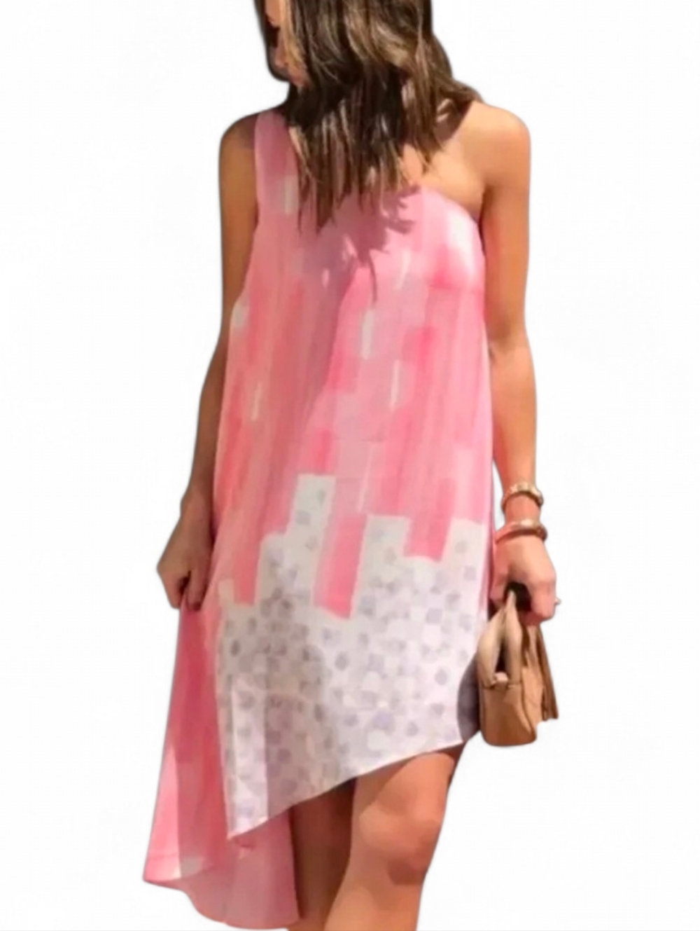 MAEVE X ANTHROPOLOGIE Avalonne One Shoulder Flowy Asymetric Silk Dress - Size 10
